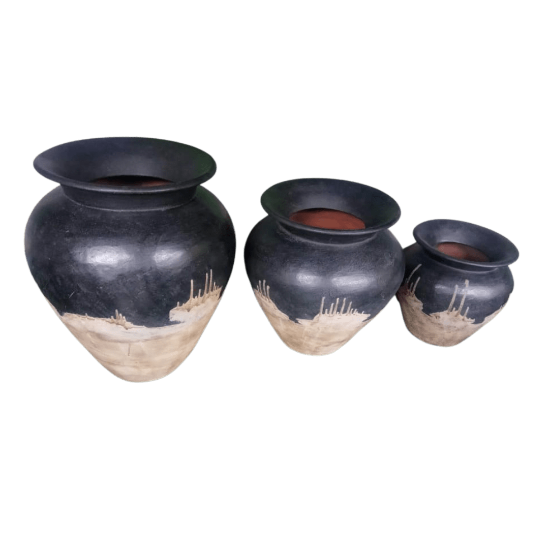 A Set of 3 Mayam Lombok Pot - Image 2