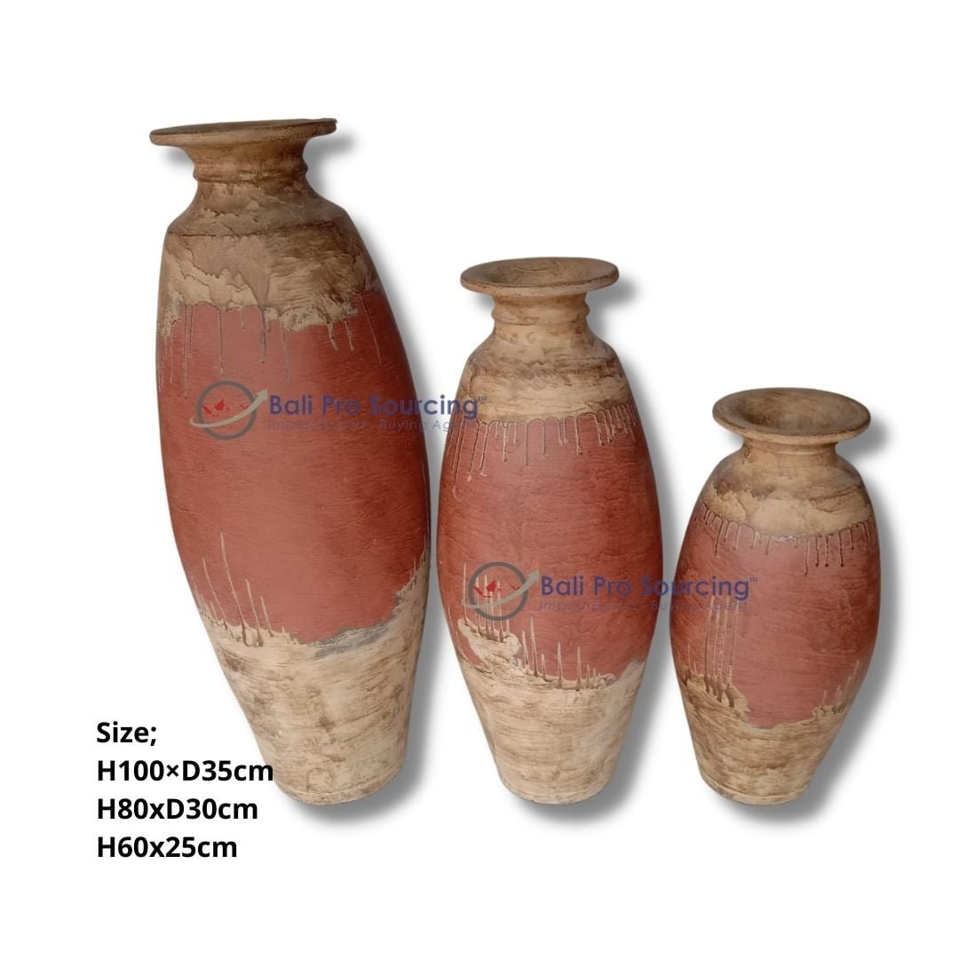 A Set of 3 Big Earth Lombok Pot – Image 4
