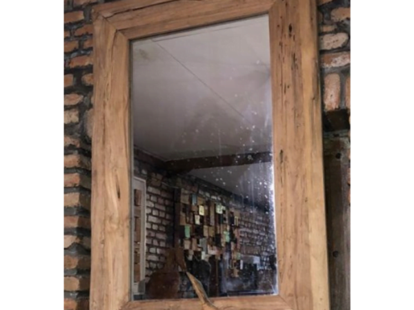 Hanging Wooden Mirror