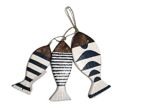 A set Of 3  Wooden Fishes