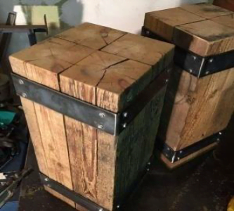Solid woodstool stool - STOOL LOG