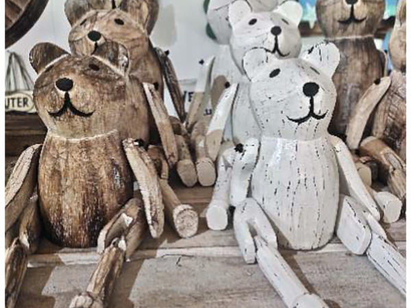 A Set Of 3 Wooden Bear