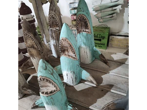 Wooden Standing Shark