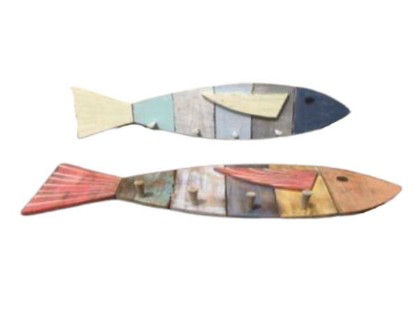 Wooden Hanger Red Fin Fish
