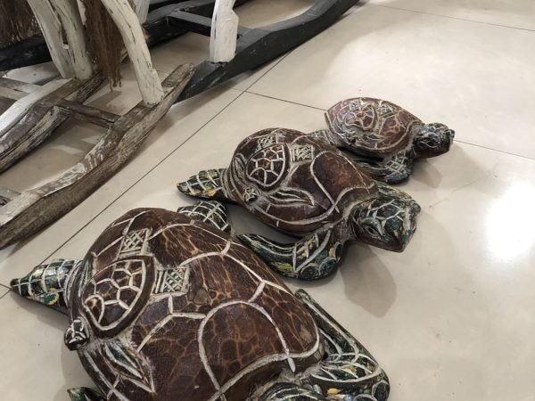 Wooden turtle decoration set