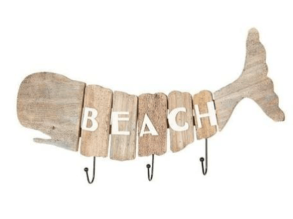Wooden Whale Decor "Beach"