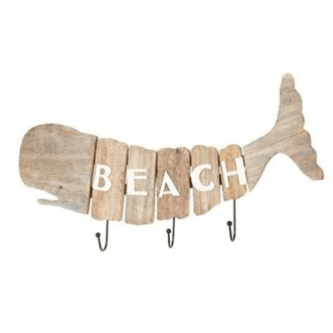 Wooden Whale Decor "Beach"