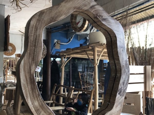 Wooden mirror