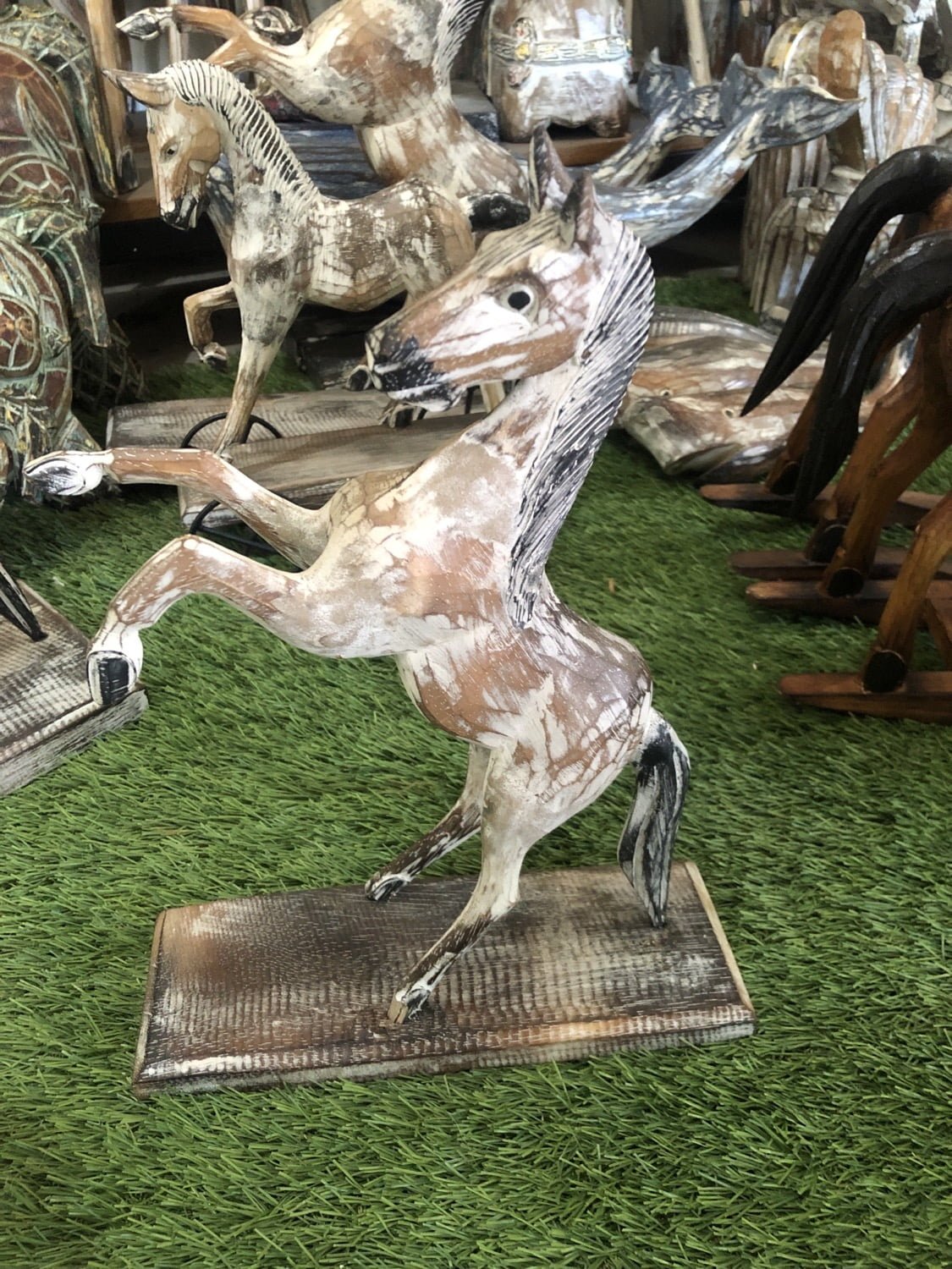 Wooden small horse decoration