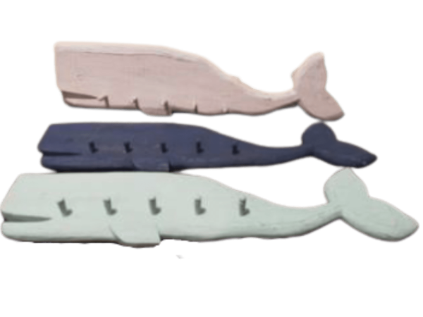 Wooden Hanger Baby Pink Whale