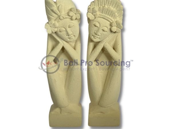 A Set Of 2 Balinese Married Statue