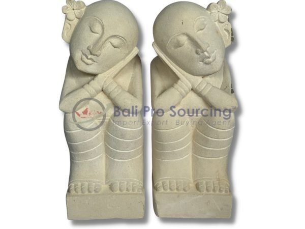 A Set Of 2 Bold Men Statue
