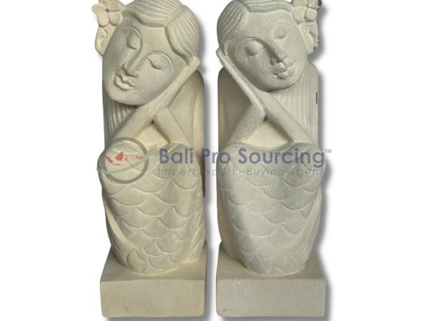 A Set Of 2 Mermaid Statue No.2