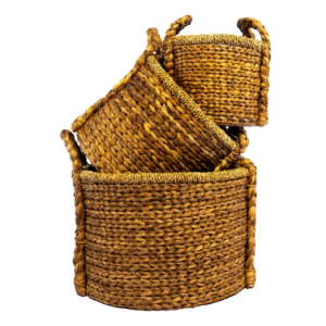 A Set Of 3 Round Tita Natural Basket
