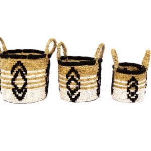 A Set Of 3 Tribal Mini Basket