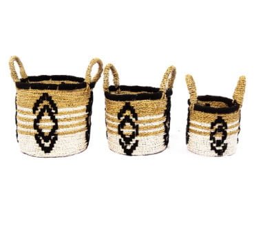 A Set Of 3 Tribal Mini Basket