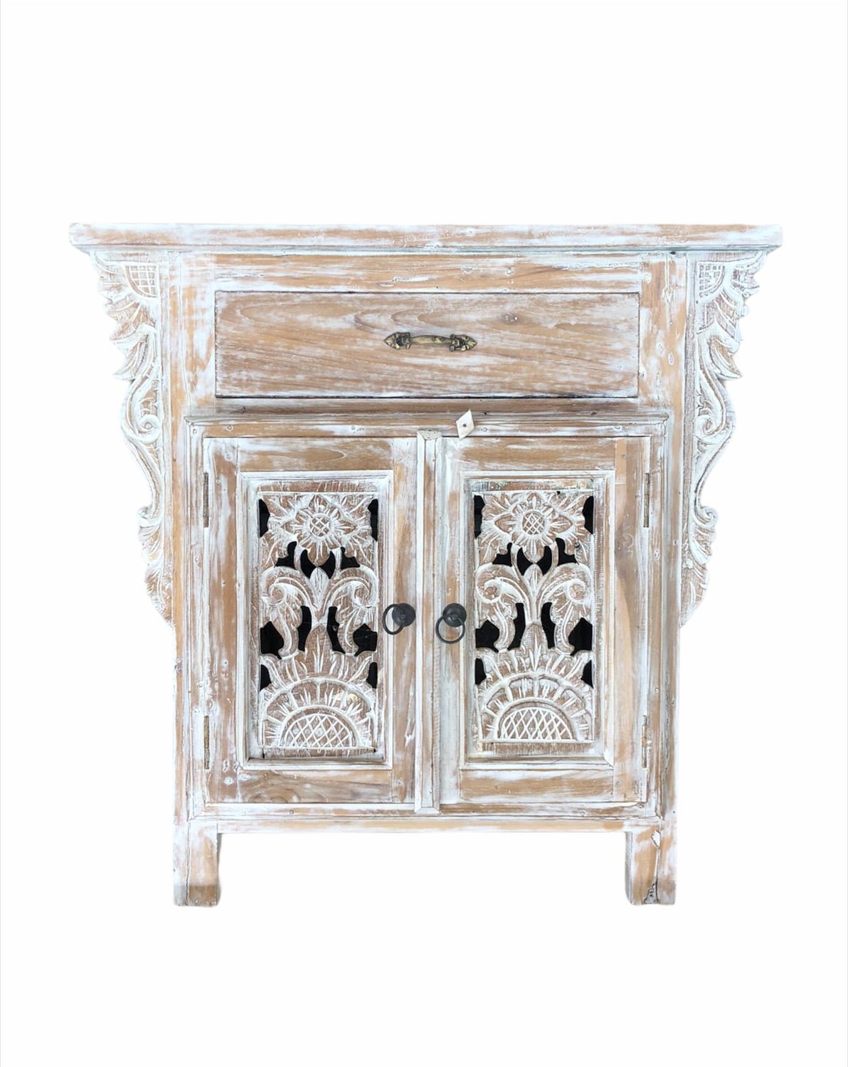Antique carved Bedside