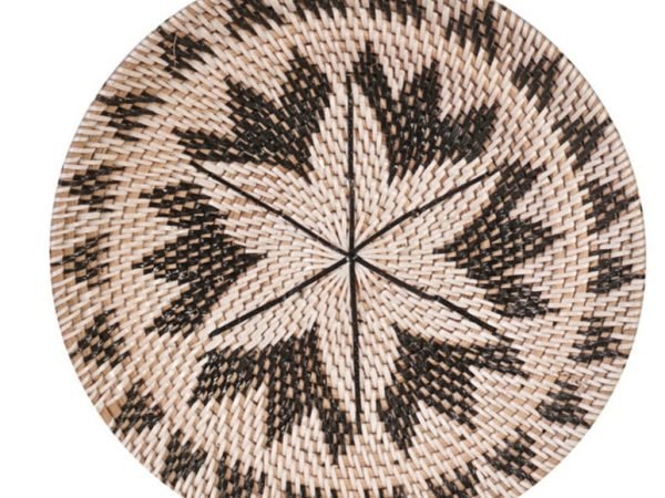 Assiette avec motifs rotin