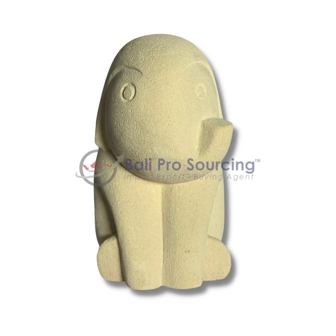 Baby Elephant Sitting Statue