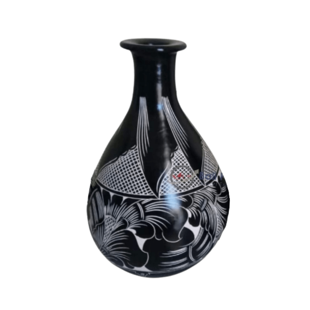 Batik Long Neck Black Lombok Pot