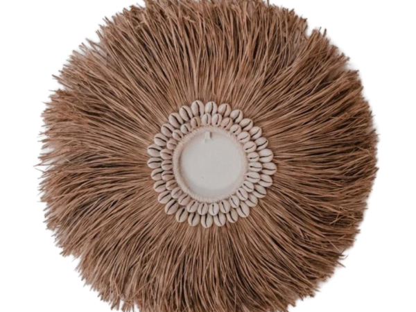 Grass Wall Decor With Sea Shells