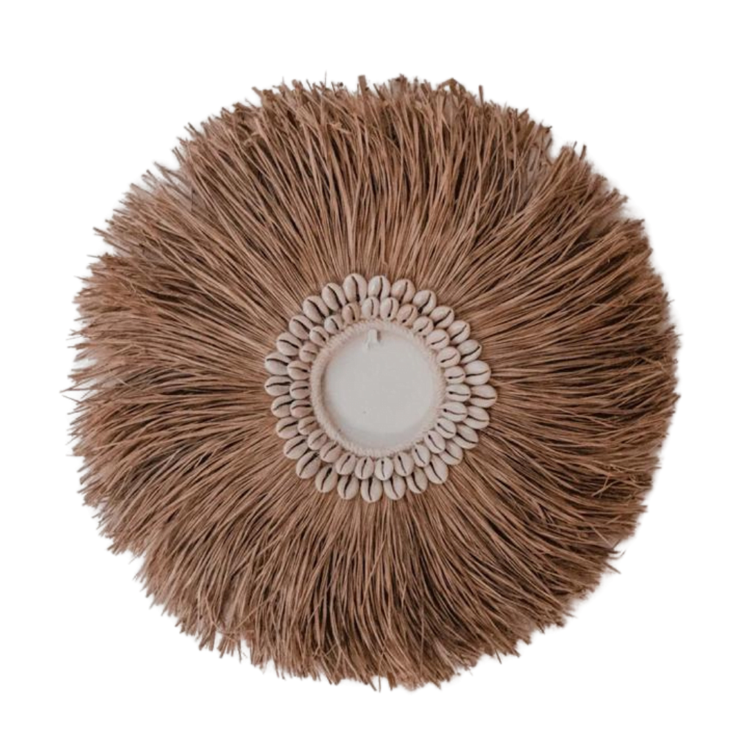 Grass Wall Decor With Sea Shells