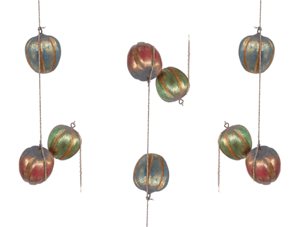 Hanging Wooden Pumpkin (4 pcs)
