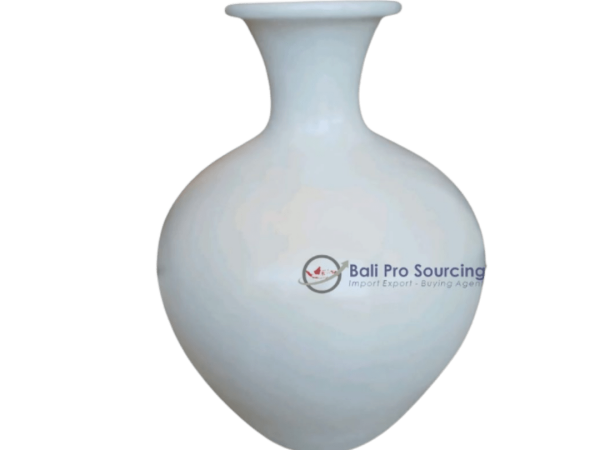 Medium White Vas Lombok Pot