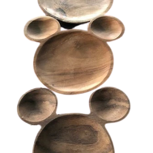 Mickey mouse wooden plate set