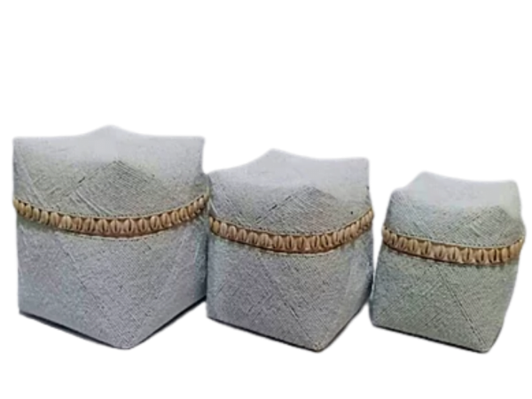 White Traditional Bali Box With Sea Shells