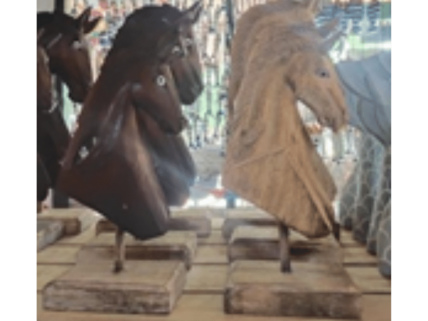 Wooden Head Horse Decoration