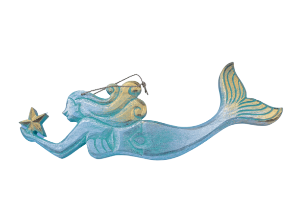 Wooden Mermaid Decoration