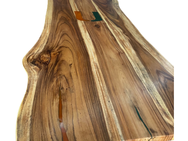 Wooden Red Black Resin Table