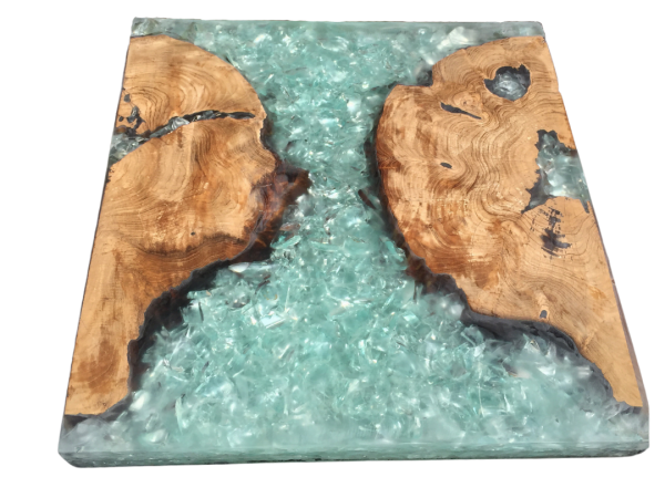 Wooden Resin Crystal Table
