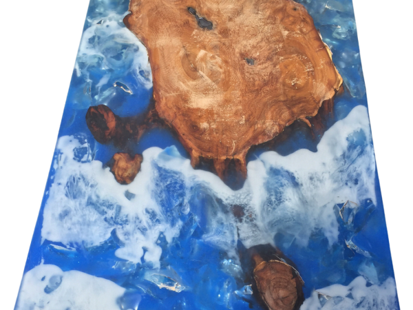 Wooden Resin Waves Table