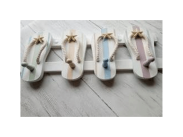 Wooden Sandals Keychain Decoration