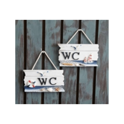 Wooden Sign WC Decoration