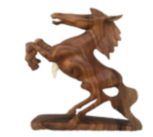 Wooden Standing Horse With Mat