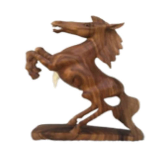 Wooden Standing Horse With Mat