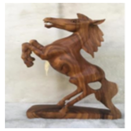 Wooden Standing Horse With Mat - Image 2