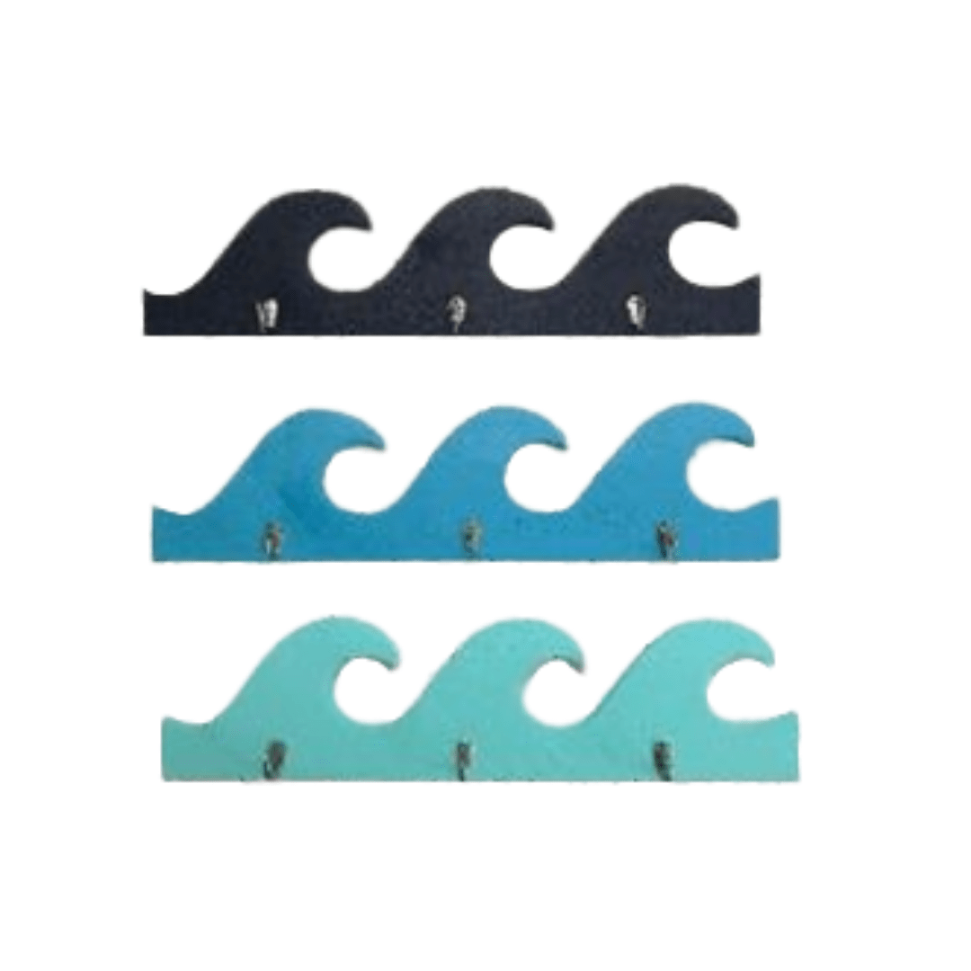 Wooden Wave Keychain