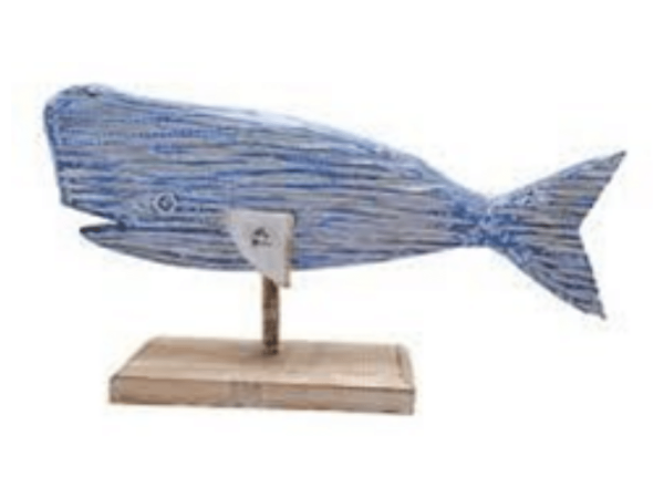 Wooden Whale Decoration