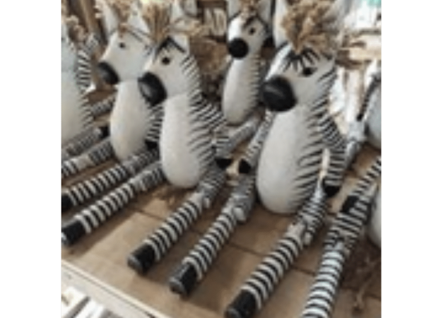 Wooden Zebra Decoration