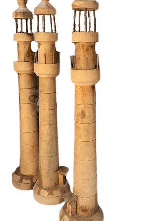 Wooden lighthouse decoration