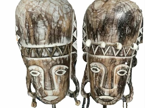 Wooden mask decoration