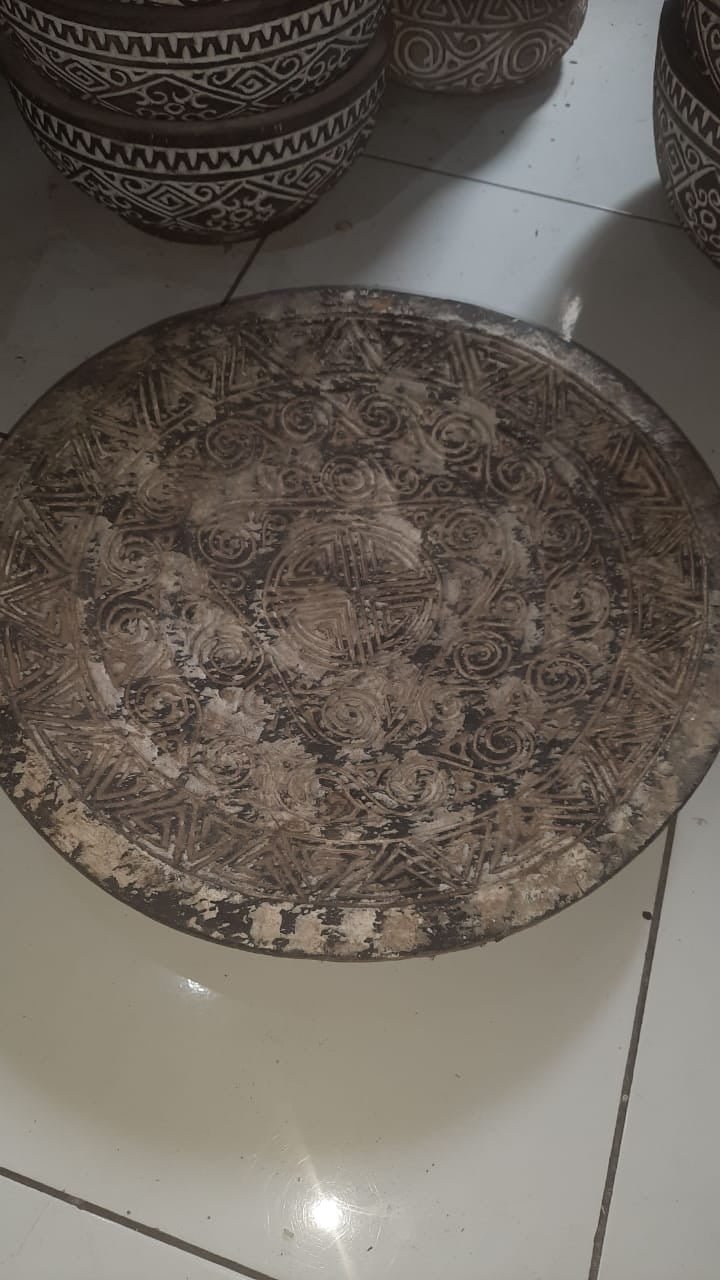 Antique ethnic plate - Grand Plat Antique Ethnique