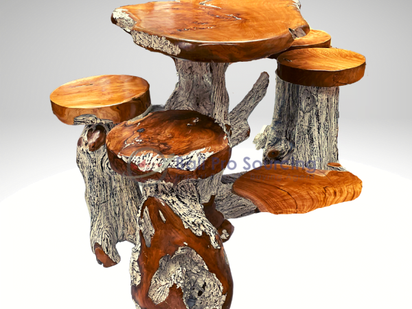 A set Of Wooden Chairs & Table