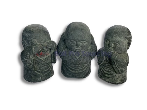 3 Sets Of Dark Grey Shaolin Statue Bali STA0187