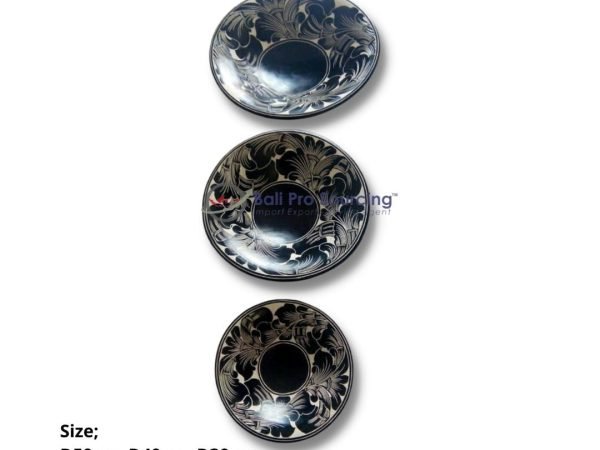 3 Sets of Batik Plate Ceramic Bali