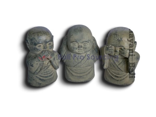 3 Sets Of Grey Shaolin Statue Bali STA0190